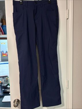 Men's Navy Straight-Leg Pants